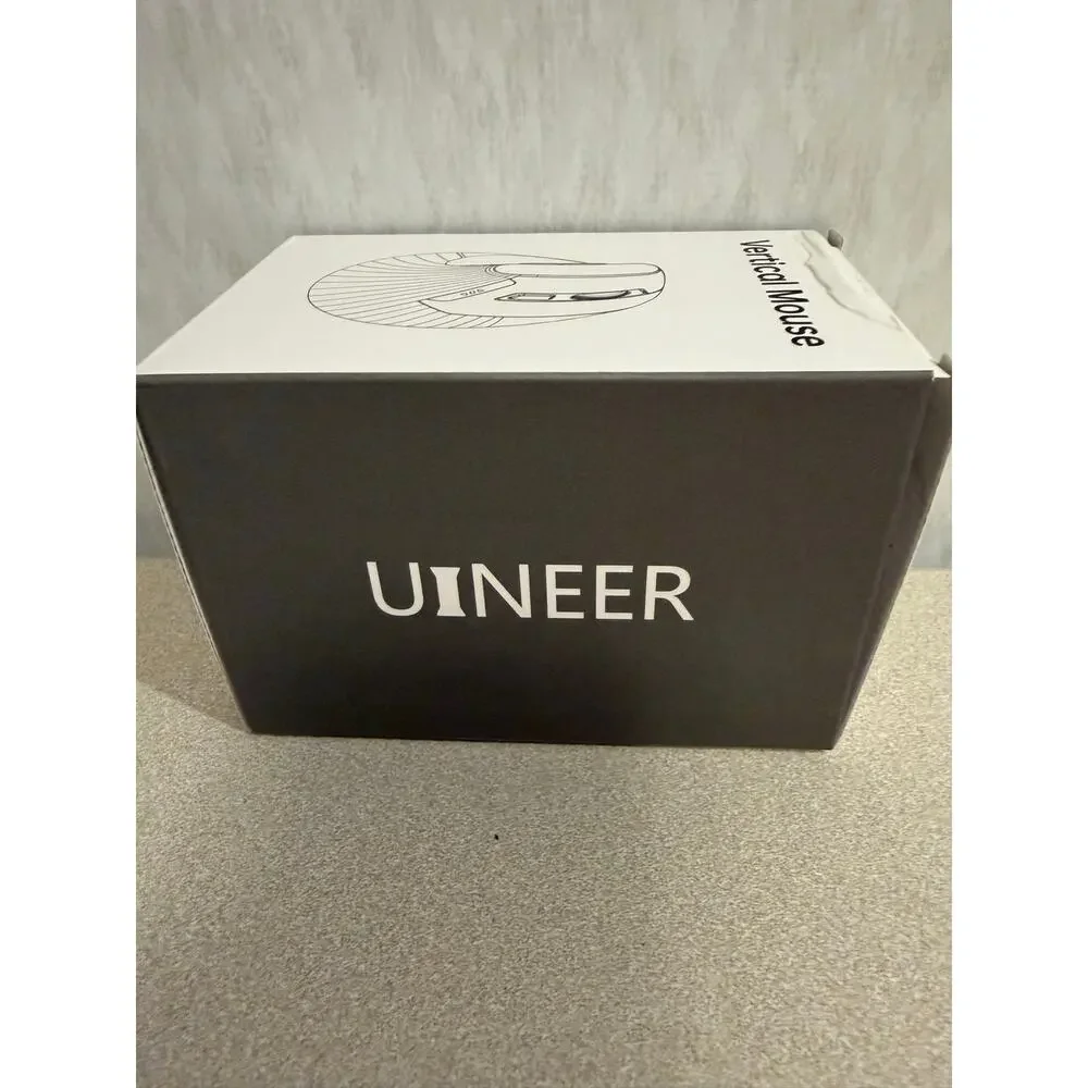 UINEER A06 Wireless Vertical Mouse Black Ergonomic 2.4G with USB Nano Receiver
